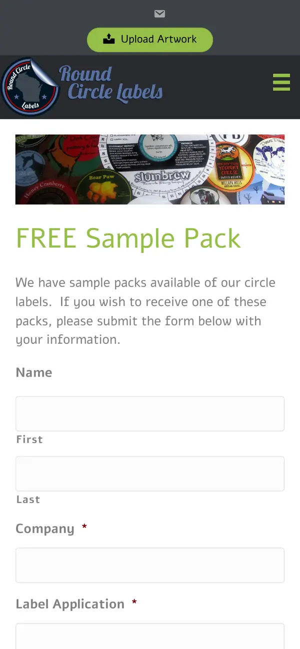 See & Feel Round Labels: the form, step 5