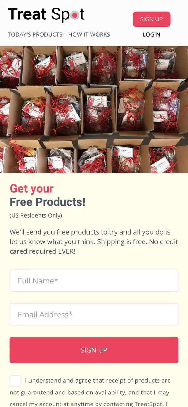 Treat Spot Products: the form, step 5