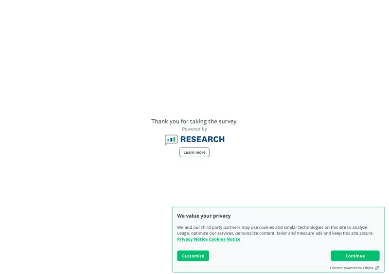 Dr. Brown's Baby Products: the page after signing up