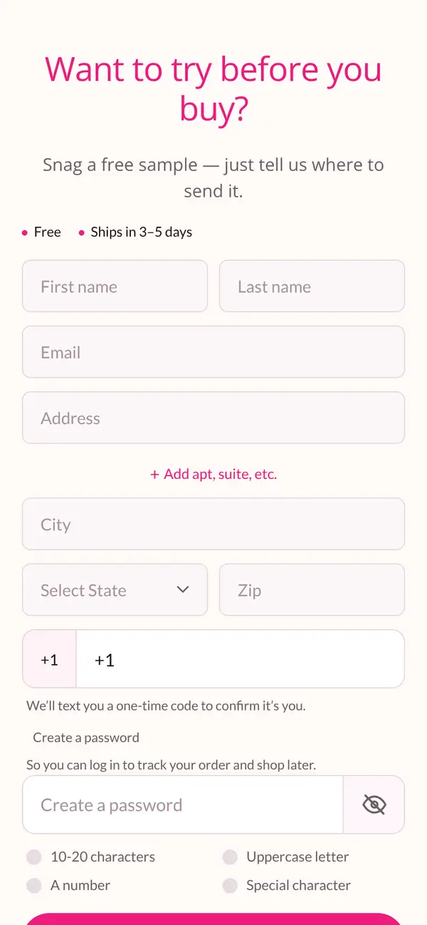 Smell the Savings: FREE Pink Zebra Wax Melts: the form, step 4