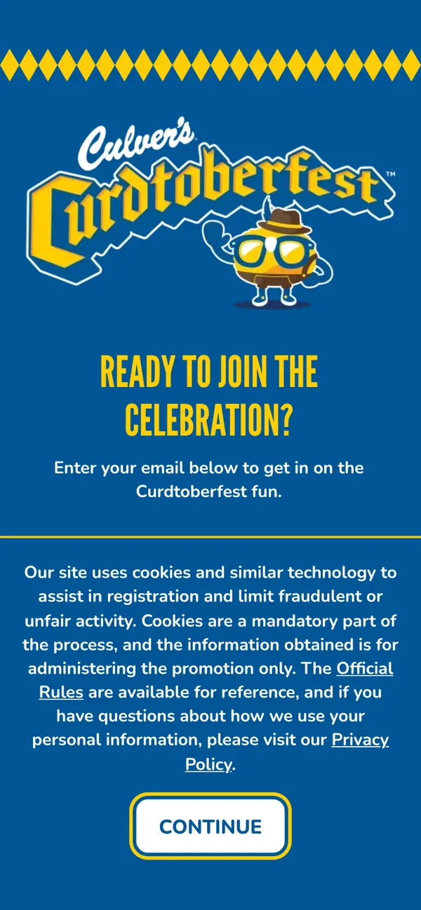 Enter to WIN FREE Cheese Curds or a Culver's Trip: the form, step 3