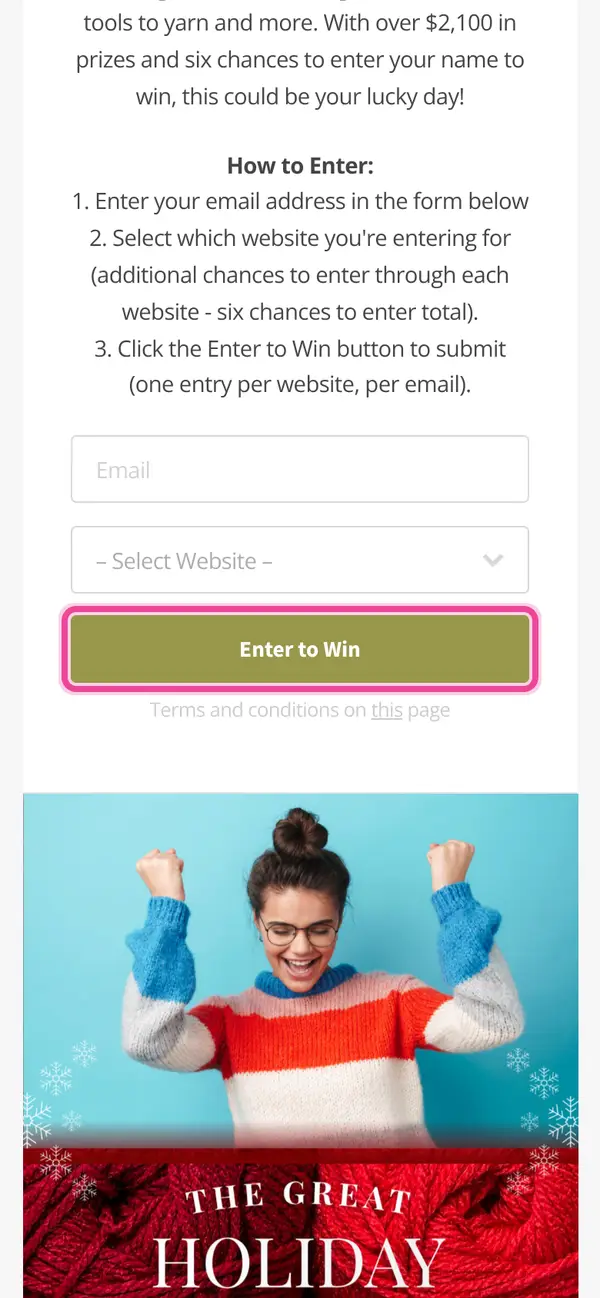 Win Fiber Arts Prizes Worth Over $2,100 from Long Thread Media: the form, step 3