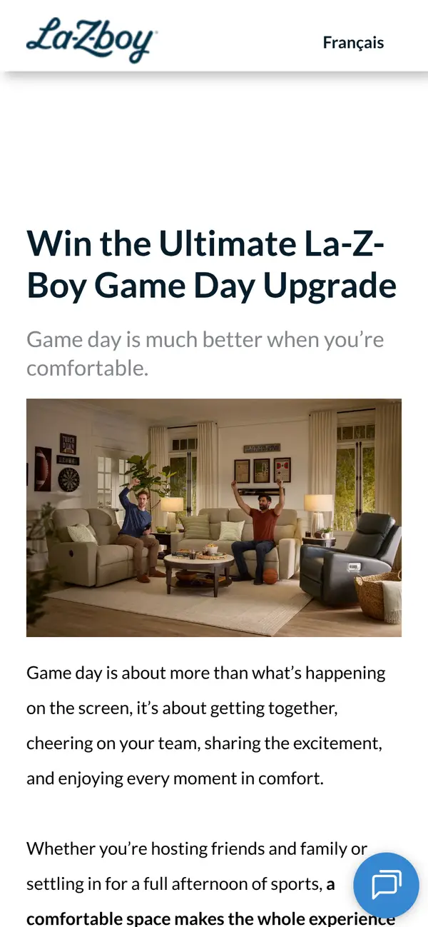 Enter to Win a FREE La-Z-Boy Apollo Power Rocking Recliner: the form, step 5
