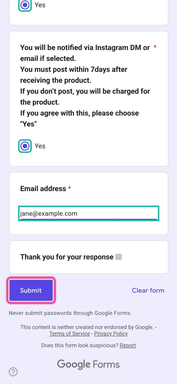 Experience Calm Skin, Free TECATECA Toner or Serum!: the form, step 6