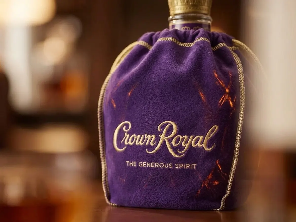 Crown Royal Military Care Package for Our Troops, detailed close-up of packaging and label