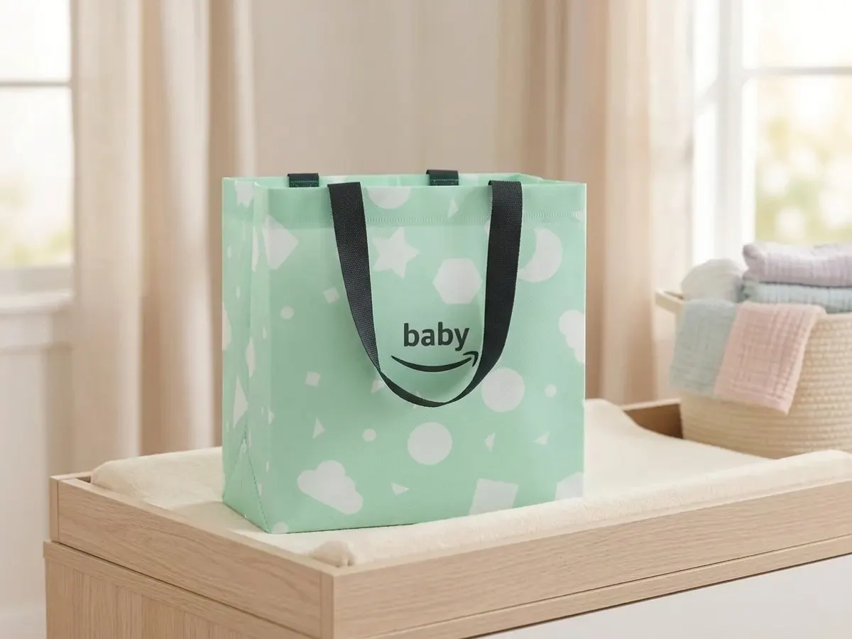 Amazon Baby Registry Welcome Box, product styled on changing table