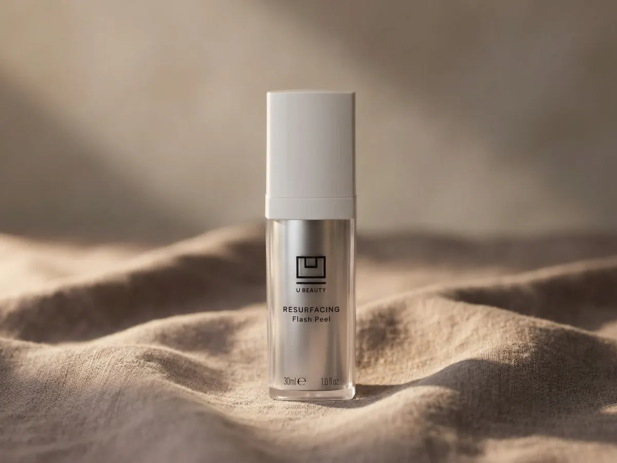 U Beauty Resurfacing Flash Peel Trial Kit, product packaging detail and texture