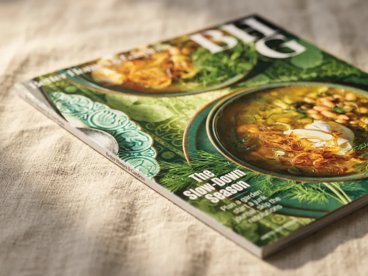 Six Month Better Homes & Gardens Subscription, detailed packaging and label close-up