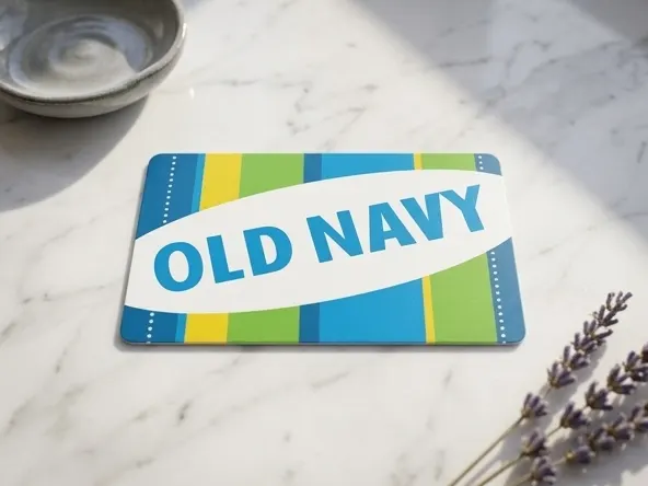 Win a $10 Old Navy Gap E-Gift Card, gift card on elegant marble surface