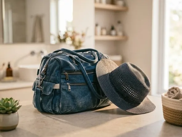 Win a $500 Amazon Card Plus Depend Supplies, daily wellness routine on bathroom counter