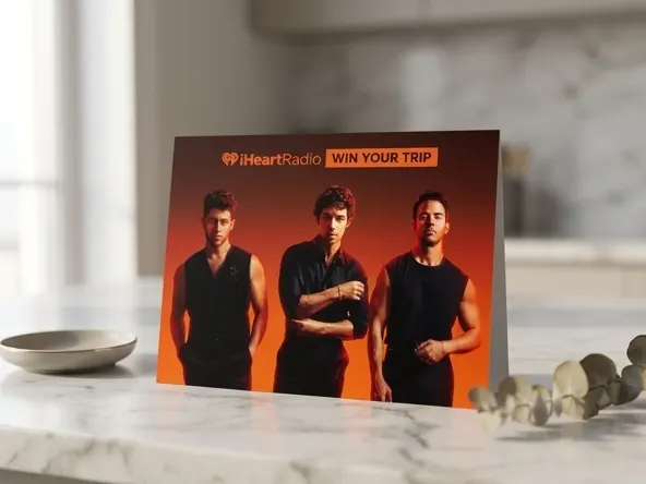 Win a Jonas Brothers Trip to Anaheim, marble surface with ambient morning light