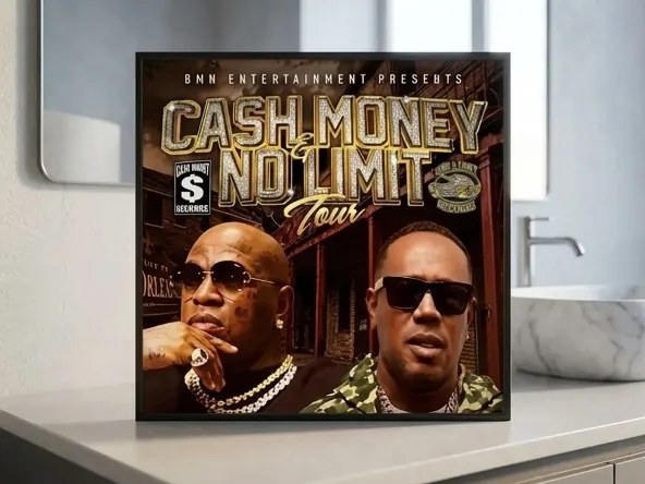 Win Cash Money & No Limit Tour Tickets, vanity setting with blurred background