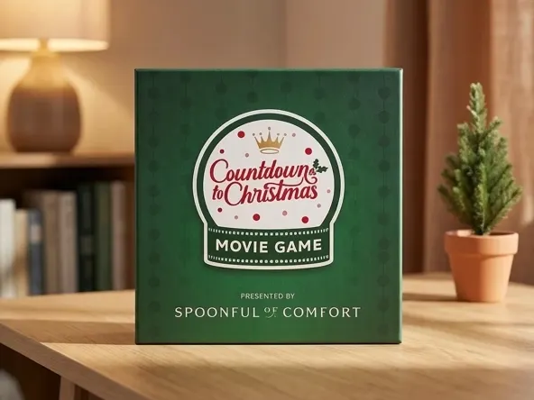 Win $20,000 in Hallmark's Christmas Movie Game, product displayed on workspace surface