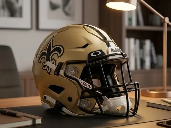 Win Saints vs Cleveland Game Experience Package, experience package displayed on office desk