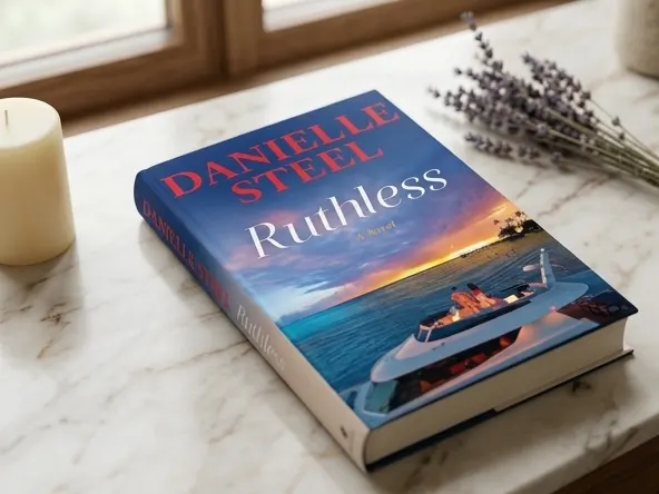 Win Ruthless eBook by Danielle Steel, literary prize displayed on marble surface