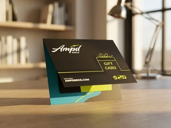 Win Electric Pit Bike or $100 Gift Card, product displayed on workspace with ambient blur