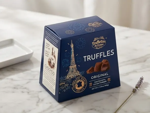 Truffettes de France Settlement Claim (Canada), luxury confection on elegant marble surface