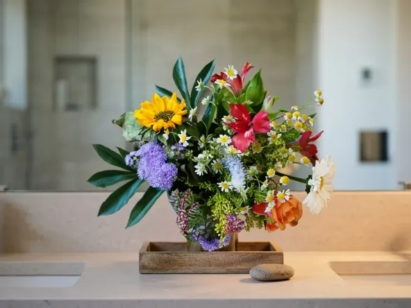 Teleflora TCPA Settlement Claim, product displayed on bathroom counter