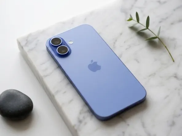 Apple Intelligence Siri Settlement Claim for iPhone, minimalist product on marble surface
