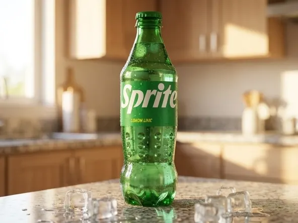 Free 20 oz Sprite Bottle Coupon, refreshing drink moment in kitchen