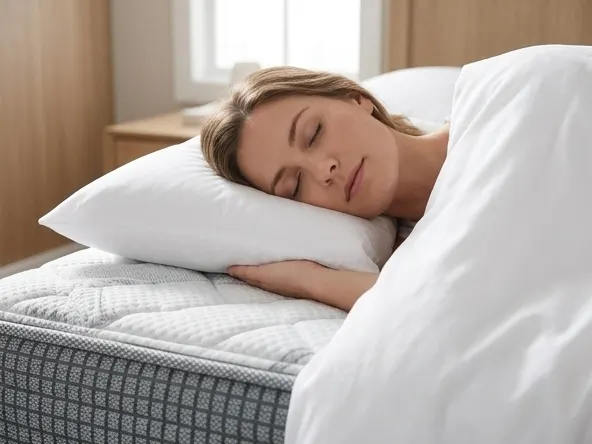 Win a Sleep Country Bedroom Makeover, woman sleeping peacefully on comfortable mattress