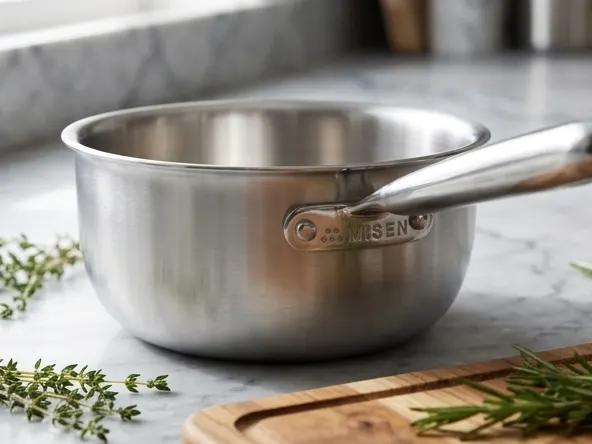 Win 18-Piece Misenware Cookware Set, cookware arranged on marble surface