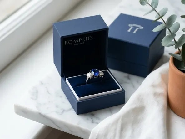 Win Pompeii3 Classic Capsule Jewelry Collection, jewelry gleaming on marble with natural light