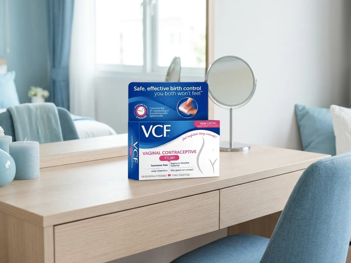 Say Yes to Freedom! Try VCF with a Free Sample!, product displayed on bedroom vanity
