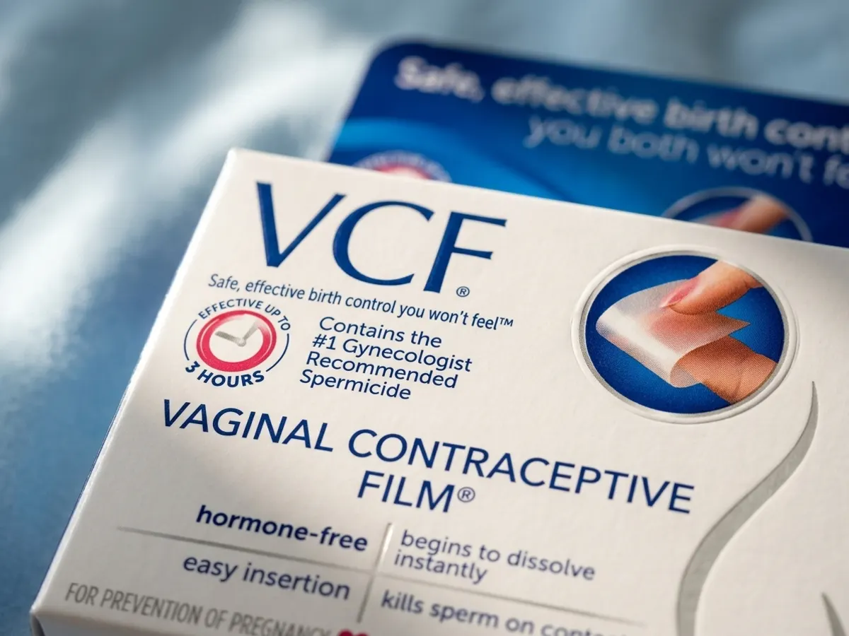Say Yes to Freedom! Try VCF with a Free Sample!, close up of packaging and label details