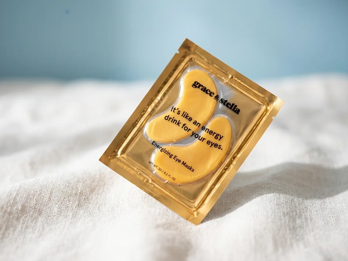 Pamper Your Eyes with FREE Grace & Stella Eye Masks, product packaging details and texture