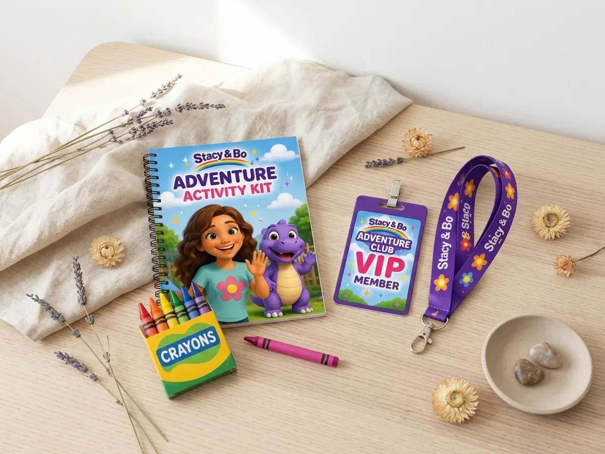 Join Stacy & Bo’s Adventure Club and Get a FREE Kit, flat lay with dried florals and linens