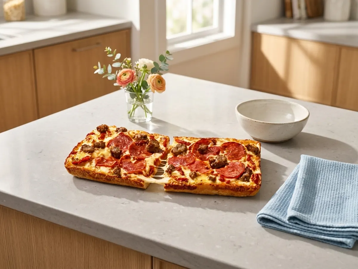 Domino’s Is Giving Away $1 Million in FREE Pizza, product displayed on bright kitchen counter