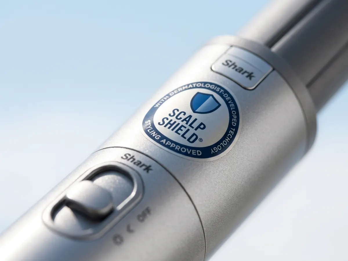 FREE Shark Beauty Styling Tools for Selected Testers, close-up of packaging details and label