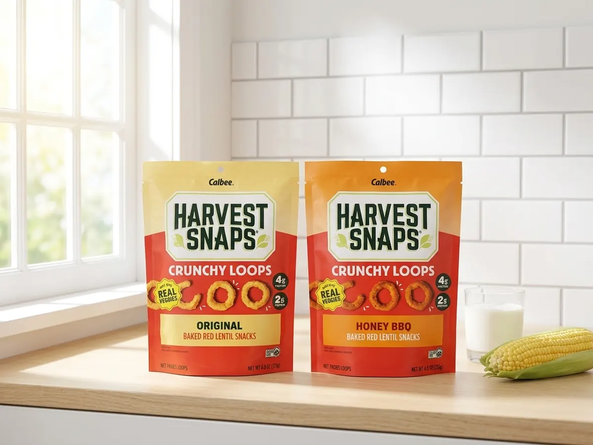Claim FREE Calbee Harvest Snaps at Target with Ibotta, kitchen counter morning scene with milk and corn