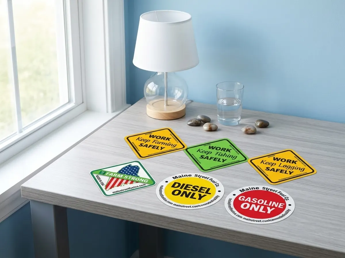 Protect Your Equipment with FREE Safety Stickers, workspace setup with natural window light