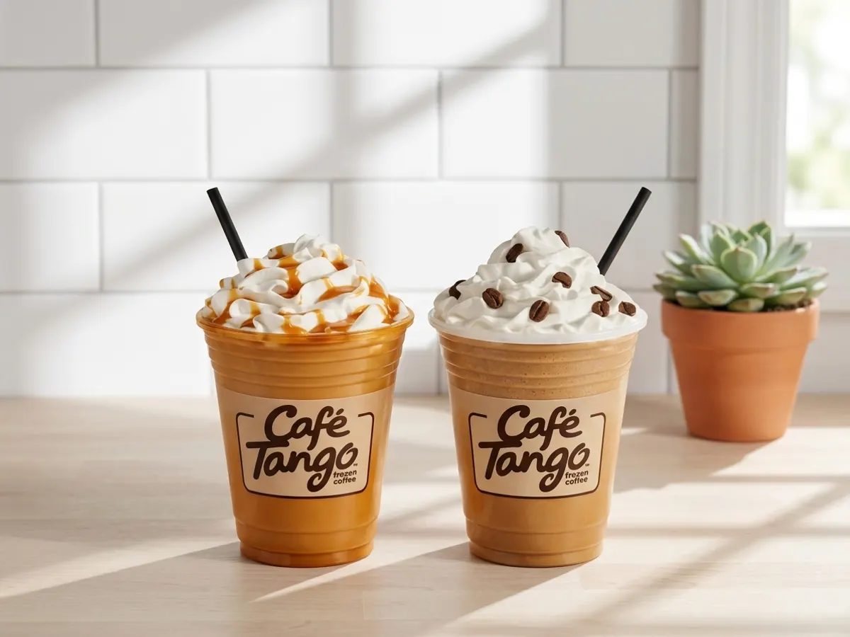 Enjoy FREE Frozen Coffee Every Tuesday at Café Tango, product styled in everyday kitchen setting