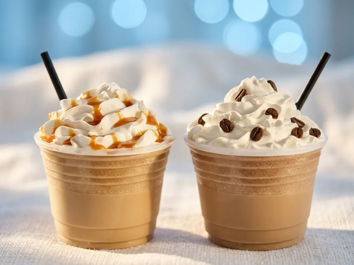 Enjoy FREE Frozen Coffee Every Tuesday at Café Tango, detailed packaging and label close-up