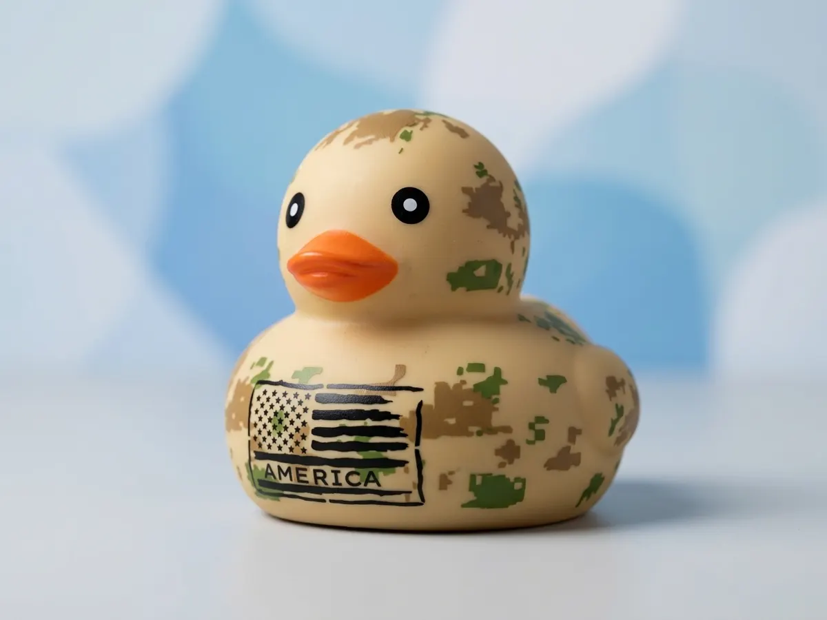 Don’t Miss This FREE Limited Edition Patriot Duck, close-up detail of packaging and label