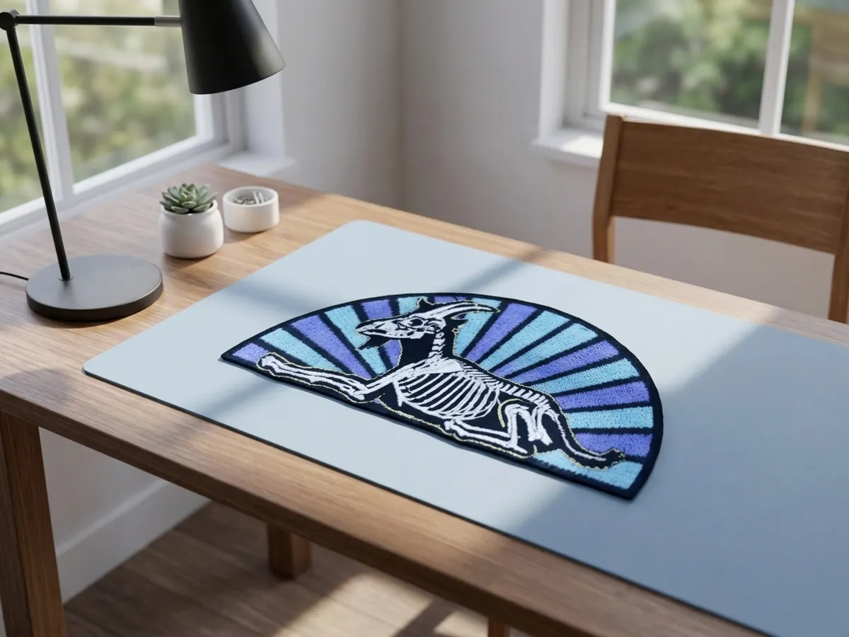 Try FREE Custom Patch Samples from Masters Custom Patches, patches displayed in home office environment