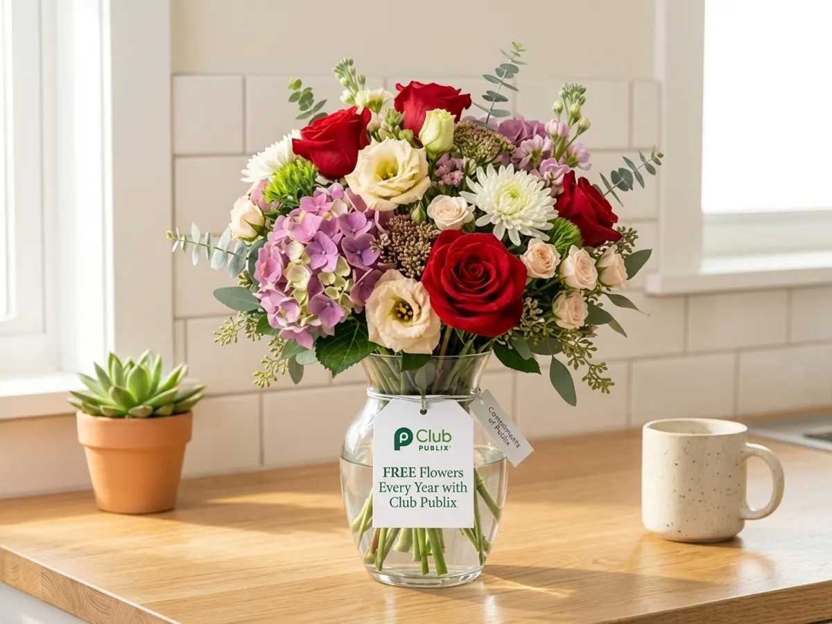 Get FREE Flowers Every Year with Club Publix, product displayed on bright kitchen counter
