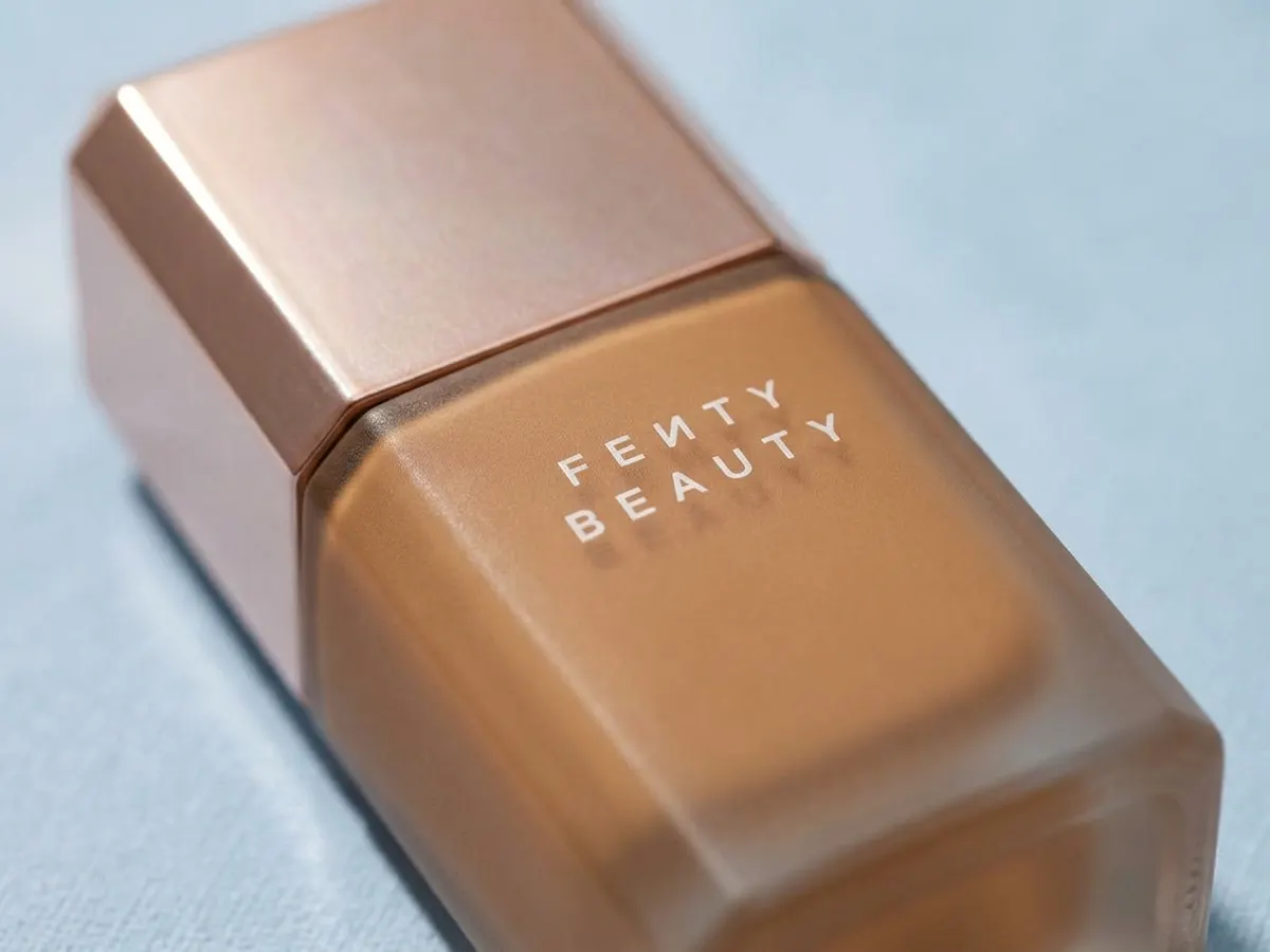 Enter to WIN a FREE Personalized Fenty Pro Filt'r Fluid Flex Foundation, close-up of packaging details and labeling