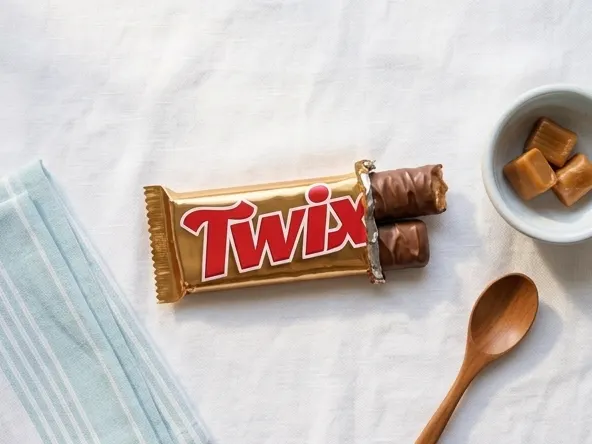 Enter to Win $10,000 FREE in TWIX Hallowmas Contest, candy arranged on neutral styled surface