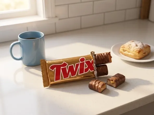 Enter to Win $10,000 FREE in TWIX Hallowmas Contest, treat displayed on bright kitchen counter