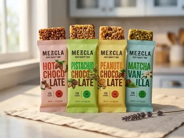 Claim a FREE Mezcla Bar Coupon in Any Flavor, product ready to use on bright kitchen counter