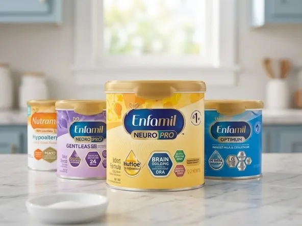 Win a FREE Year's Supply of Enfamil Formula, product ready on kitchen counter