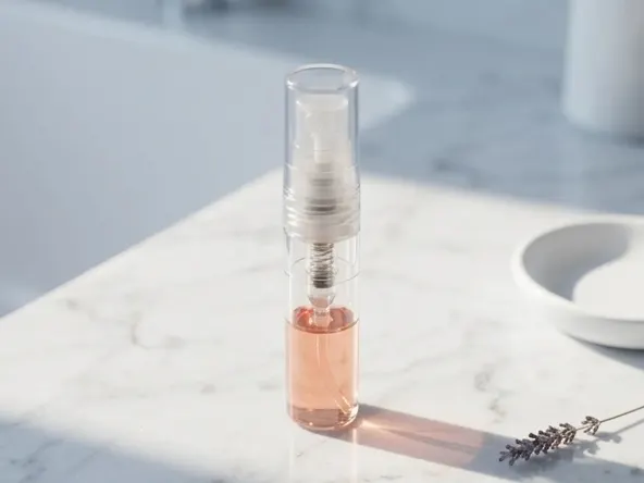 Claim a FREE Guerlain L'heure Bleue Eau De Parfum Sample, elegant perfume on marble vanity surface