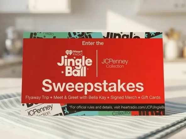 Win a FREE Jingle Ball and JCPenney Prize Package, product displayed on kitchen counter