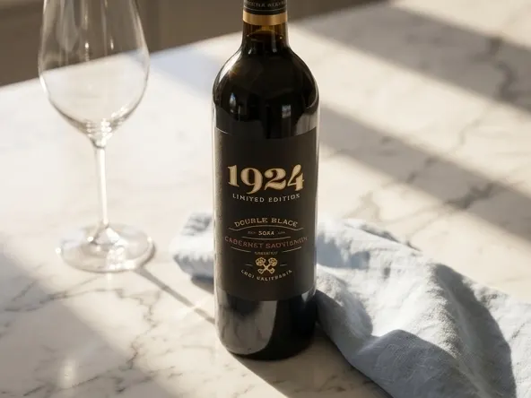 Win a FREE Las Vegas Trip for Two with 1924 Wines, elegant glassware on marble surface