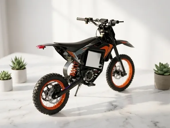 Win a FREE Leonx X3 Vector Max Dirt Ebike, close up product angle with plants