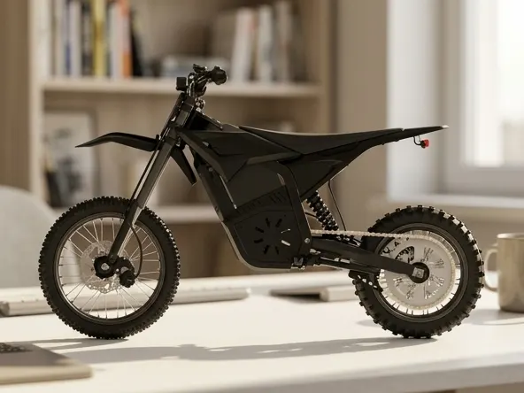 Win a FREE Leonx X3 Vector Max Dirt Ebike, product displayed in bright home workspace